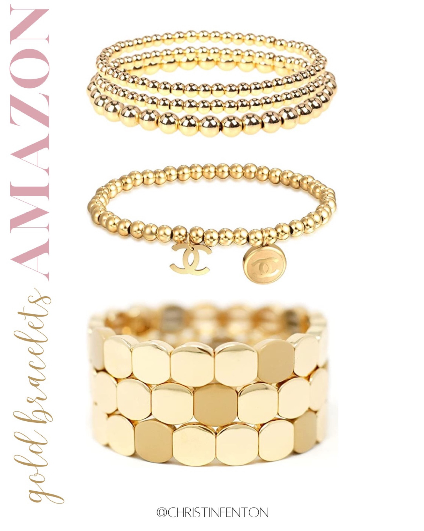 Gold bracelets 🤍Amazon Fashion Finds! Spring outfits, summer dresses, Mother’s Day dresses,  pastel dresses, spring dresses, vacation dresses, resort dresses, resort wear, spring tops, summer tops, bikinis, one piece swimsuits, high heel sandals high heels, pumps, fedora hats, bodycon dresses, sweater dresses, bodysuits, mini skirts, maxi skirts, watches, backpacks, camis, crop tops, high heeled boots, crossbody bags, clutches, hobo bags, gold rings, simple gold necklaces, simple gold rings, gold bracelets, gold earrings, stud earrings, work blazers, outfits for work, work wear, jackets, bralettes, satin pajamas, hair accessories, sparkly dresses, knee high boots, nail polish, travel luggage . Click the products below to shop! Follow along @christinfenton for new looks & sales! @shop.ltk #liketkit #founditonamazon 🥰 So excited you are here with me! DM me on IG with questions! 🤍 XoX Christin #LTKstyletip #LTKshoecrush #LTKcurves #LTKitbag #LTKsalealert #LTKwedding #LTKfit #LTKunder50 #LTKunder100 #LTKbeauty #LTKworkwear #LTKhome #LTKtravel #LTKfamily #LTKswim #LTKSeasonal  