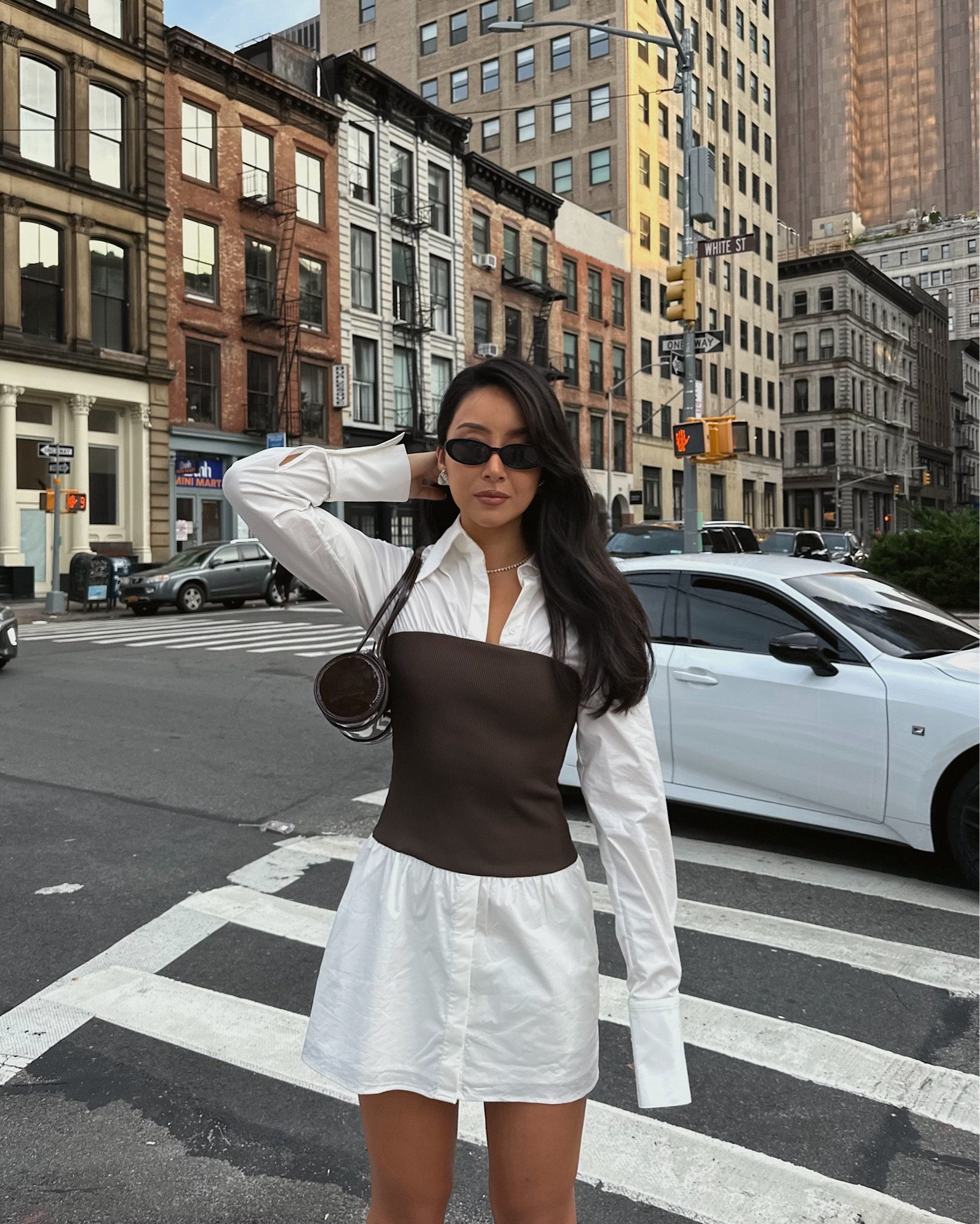 The chicest shirt dress 🤎