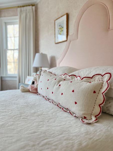 Cutest $20 Valentine’s Day pillow from Target! Also linking Olive’s bedroom details. 