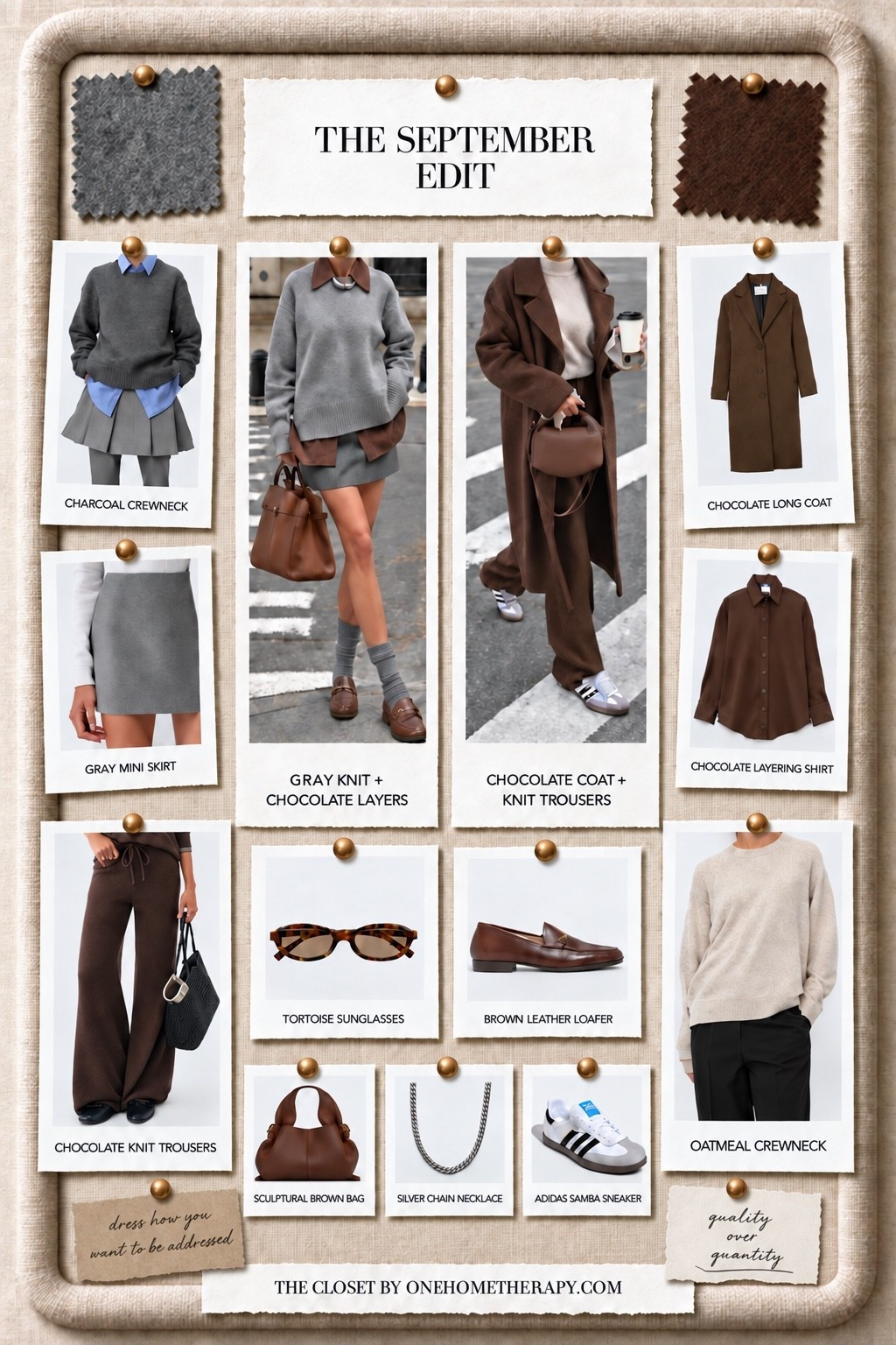 The September Edit
A small collection of versatile pieces designed to mix, match & repeat. Think effortless staples that work interchangeably-switch the trousers, layer in a knit, add a scarf or jacket, and you have an entirely different look. Fewer pieces, more outfits, and an easy transition into fall.
#SeptemberEdit
#CapsuleWardrobe #FallStyle #EffortlessStyle #EuropeanStyle
#Over40Style #LTKStyle #MixAndMatch
#WardrobeEssentials

#LTKgrwm #LTKU #LTKdayinmylife