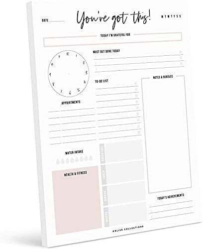 Bliss Collections Daily Planner with 50 Undated 8.5 x 11 Tear-Off Sheets - You've Got This Calendar, | Amazon (US)