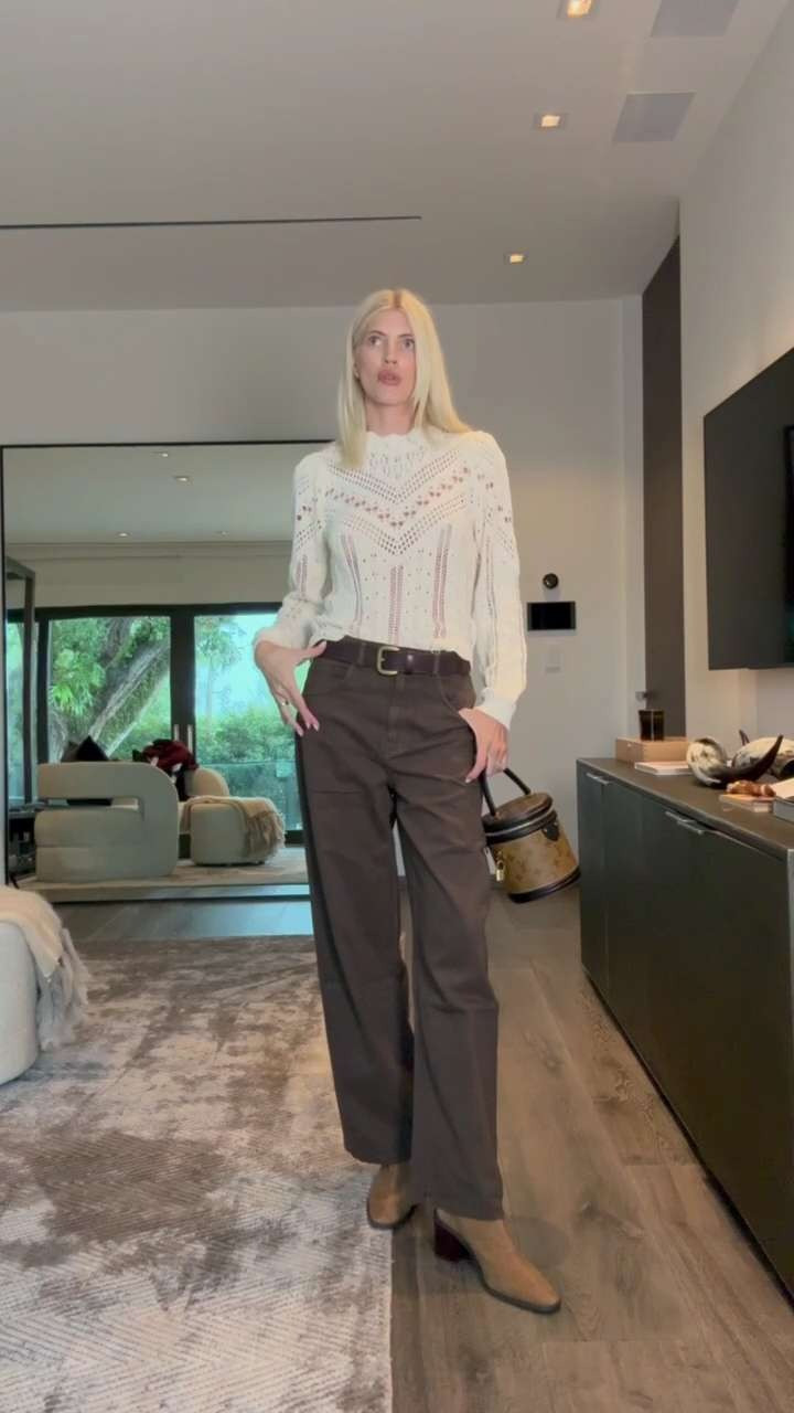 How cute is this knit sweater for fall?! 🍂 It is giving English countryside. Paired with these brown denim jeans & suede booties. 

 #LTKSeasonal #LTKStyleTip #LTKShoeCrush