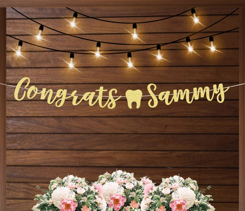 Personalized RDH graduation banner, registered dental hygienist graduation party decor, dental as... | Etsy (US)