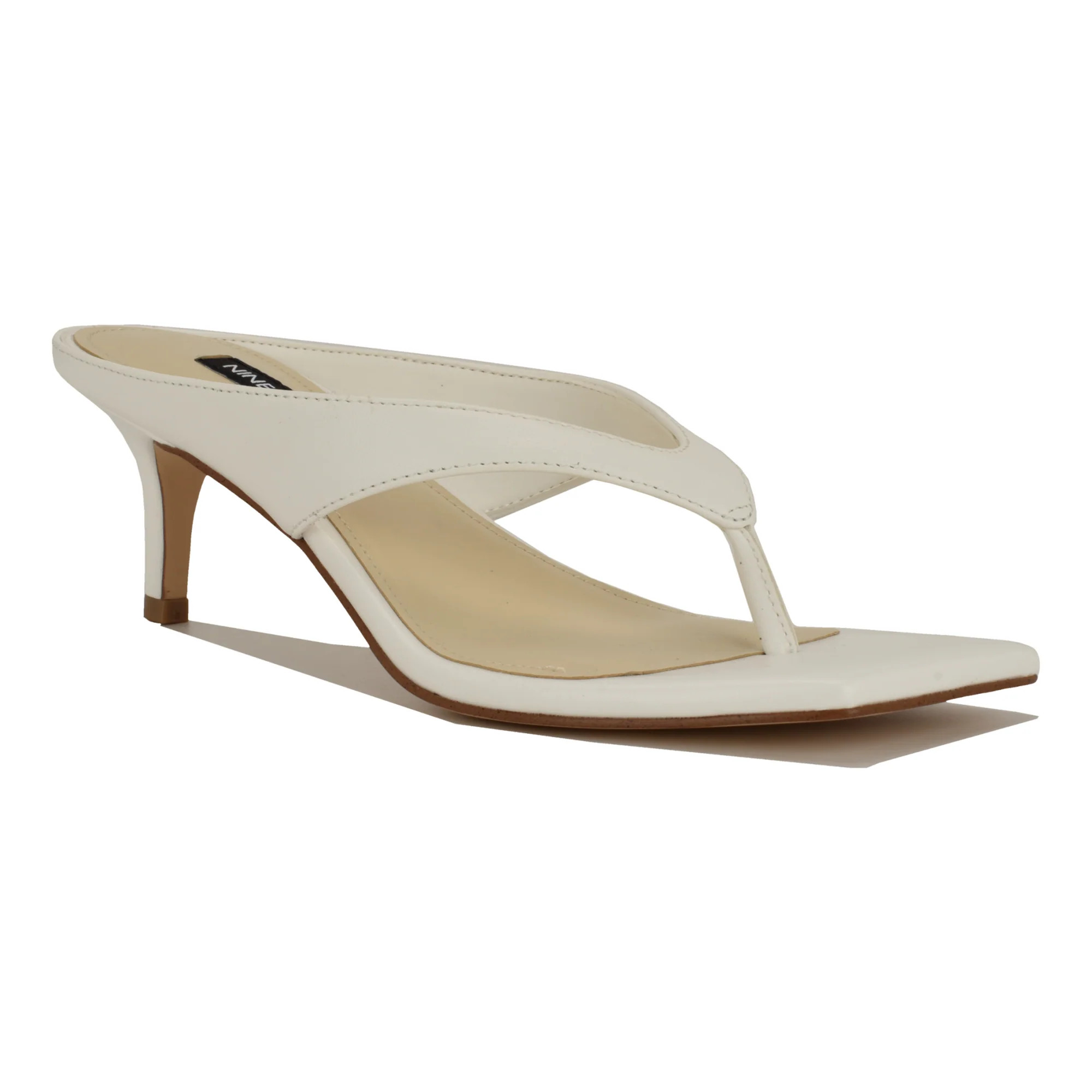 Women's Olanna Heeled Thong Sandals - White | Nine West | Nine West (US)