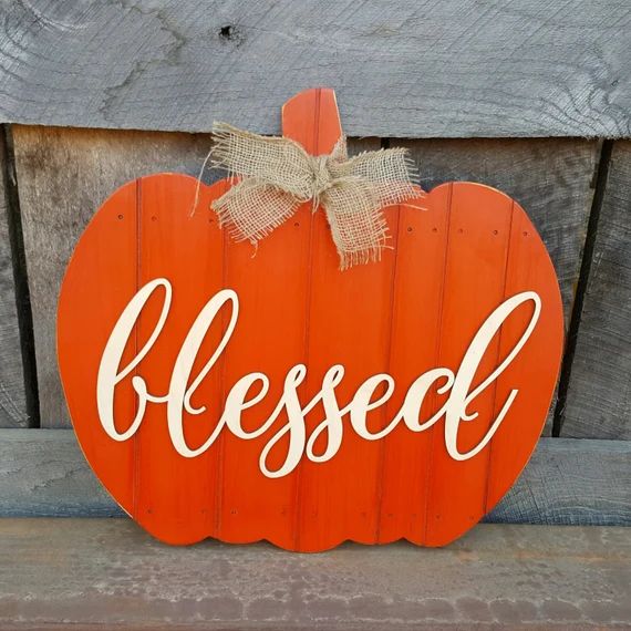 Wooden Pumpkin - Rustic Pumpkin - Fall Decor - Thankful - Thanksgiving Decor - Designed to Prop or L | Etsy EU