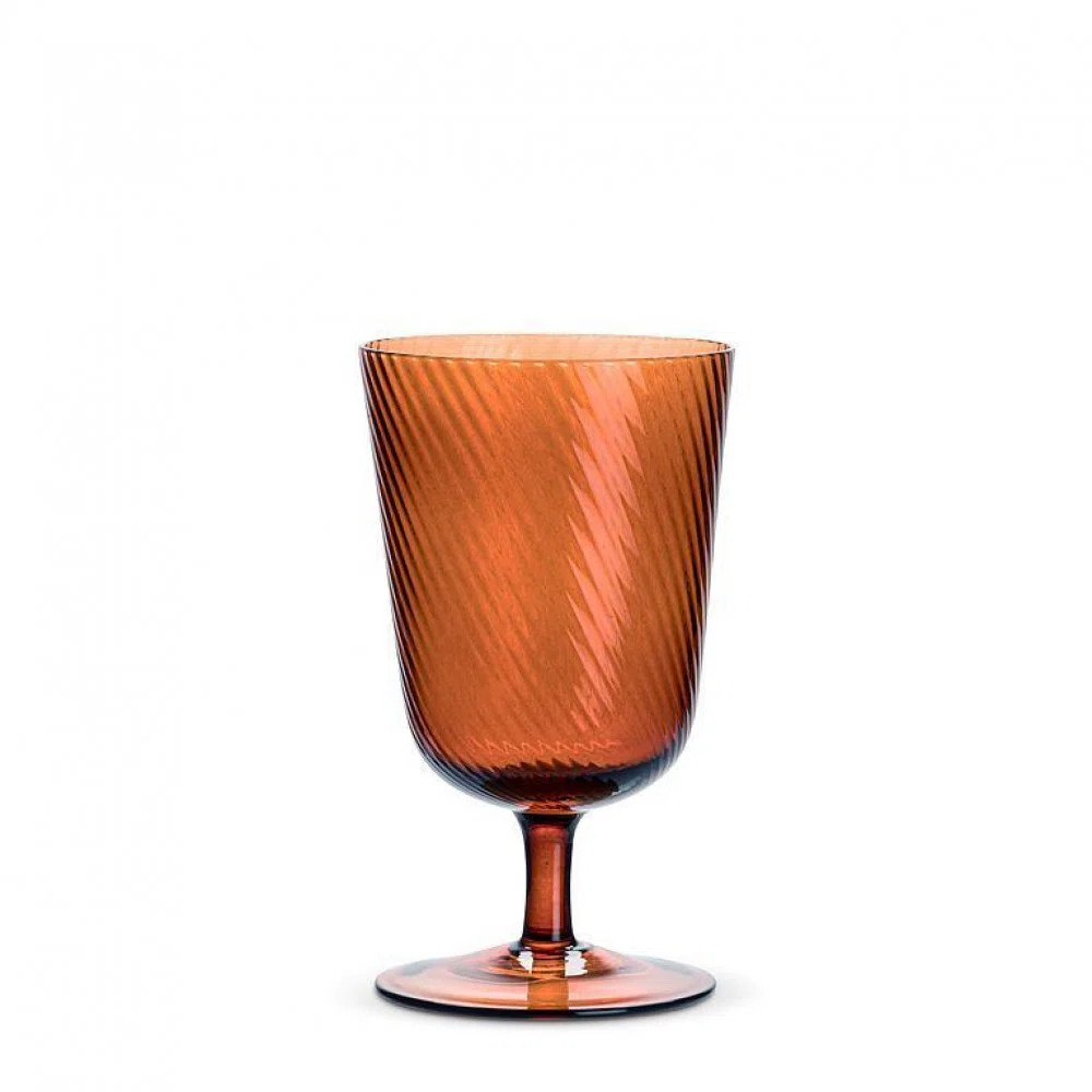 Dark Amber Optic Swirl All Purpose Glass | Wayfair North America