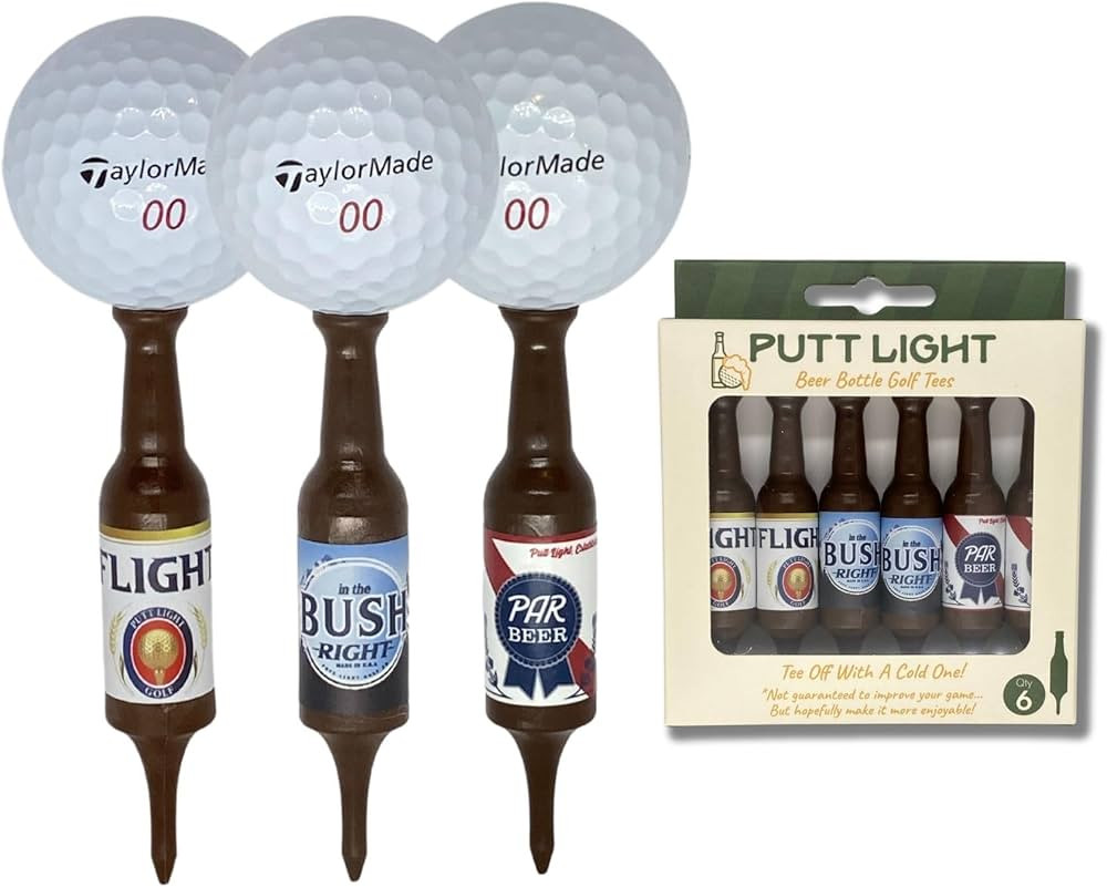 Beer Bottle Golf Tees, Virtually Unbreakable and Recyclable Plastic Golf Tee 6 Pack, Golf Gift fo... | Amazon (US)