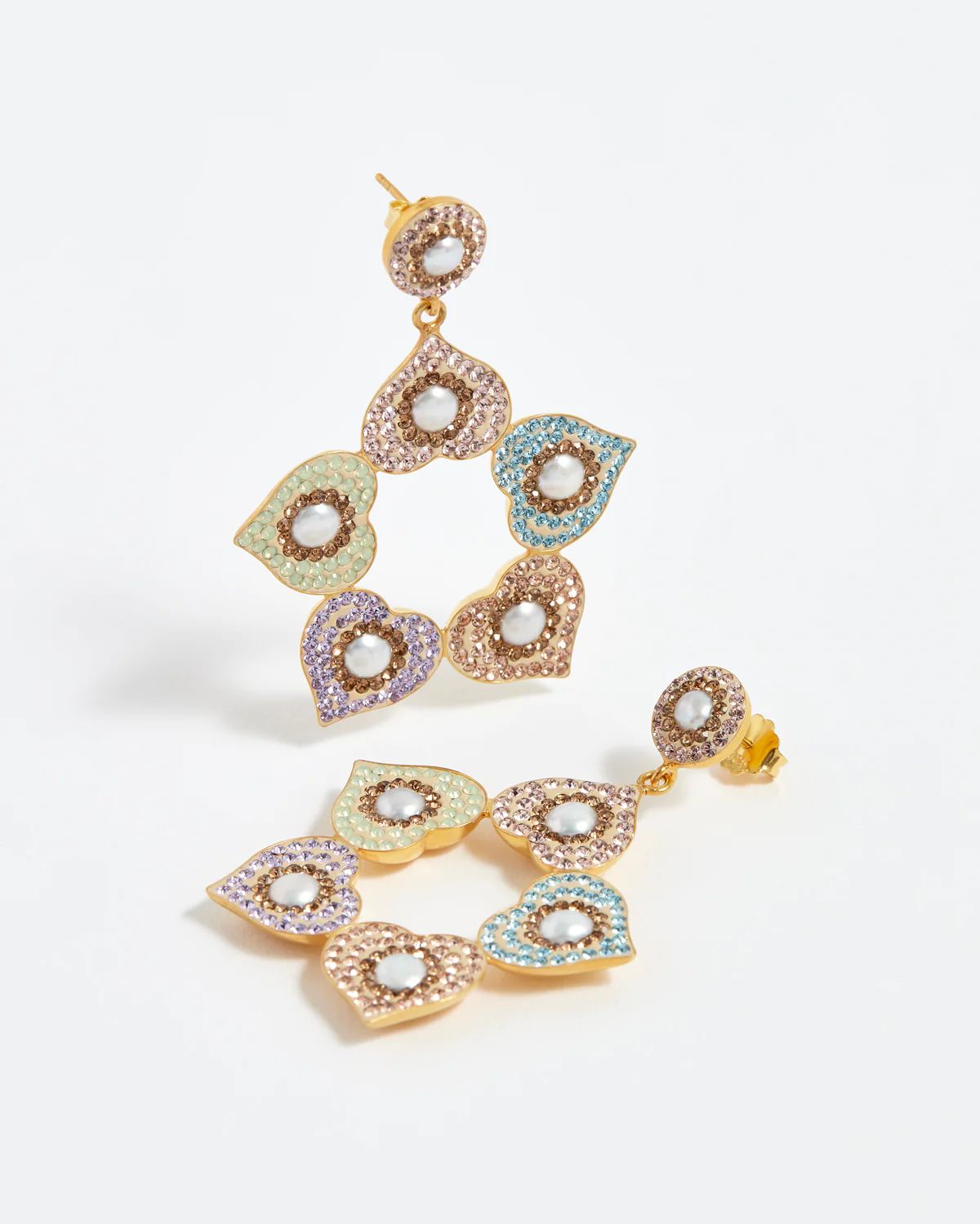 Pastel Flower Hoop Earrings | Soru Jewellery