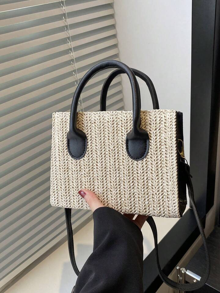 Lightweight, Casual Minimalist Straw Bag For Teen Girls Women College Students, Perfect For College, Outdoors, Travel, Outings | SHEIN