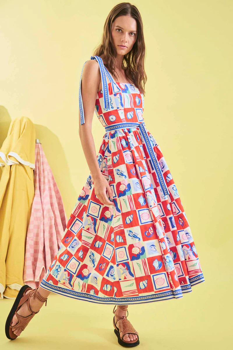 Quincy Dress | Square Neck Midi Dress | Hunter Bell | Hunter Bell