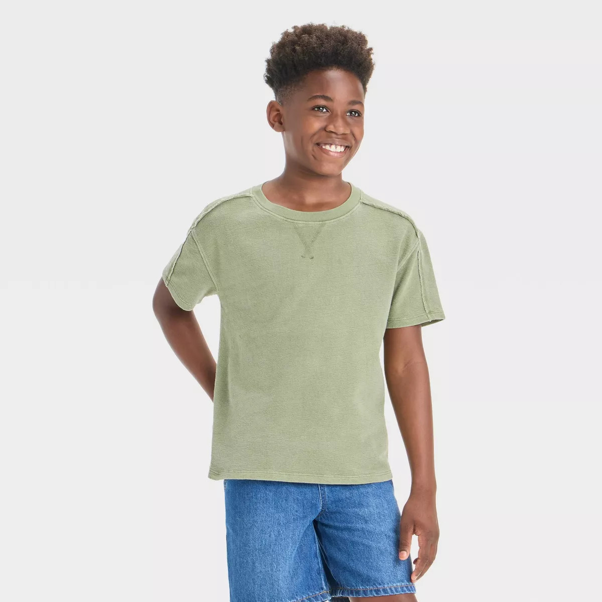 Boys' Short Sleeve Relaxed Fit Textured T-Shirt - Cat & Jack™ | Target