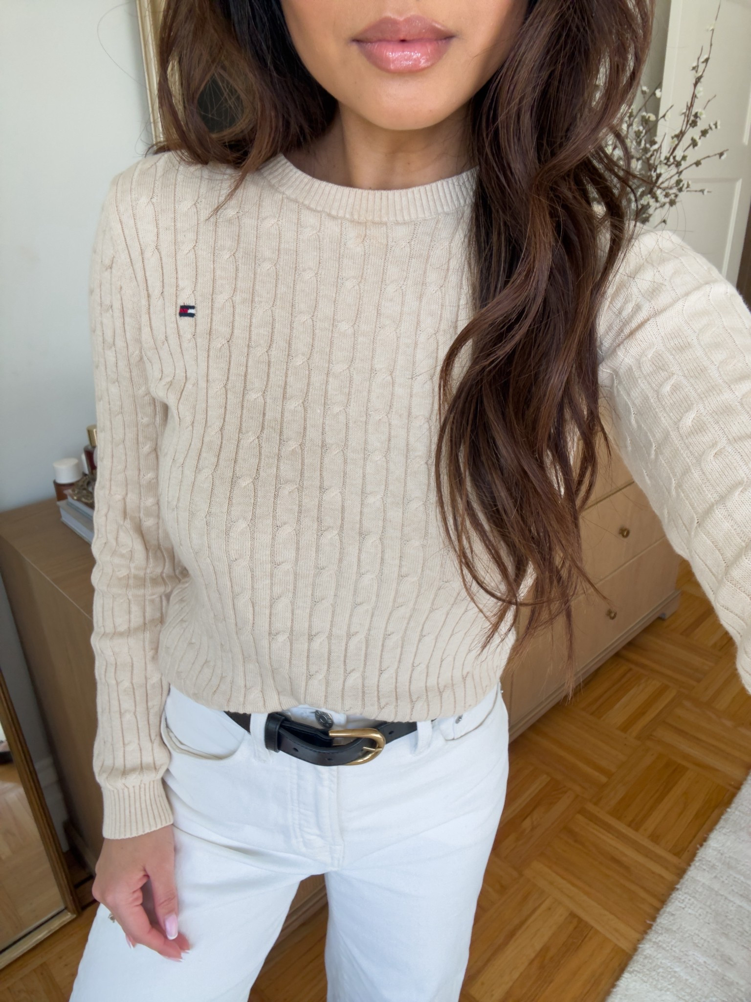 #ad Styling my @Tommy Hilfiger @tommyhilfiger cable knits into spring #tommyfamily 

#LTKootd #LTKPetite