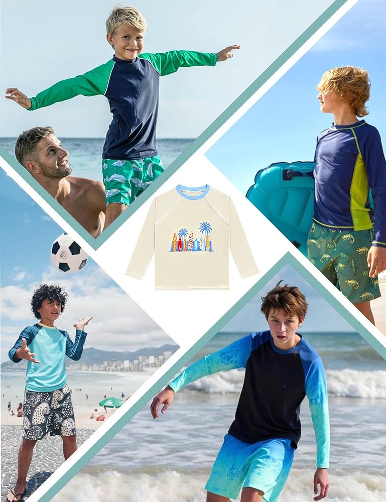 weVSwe UV Shirt Kinder Jungen Badeshirt Langarm UPF 50+ Schnelltrocknend Schwimmshirt Recyceltem ... | Amazon (DE)