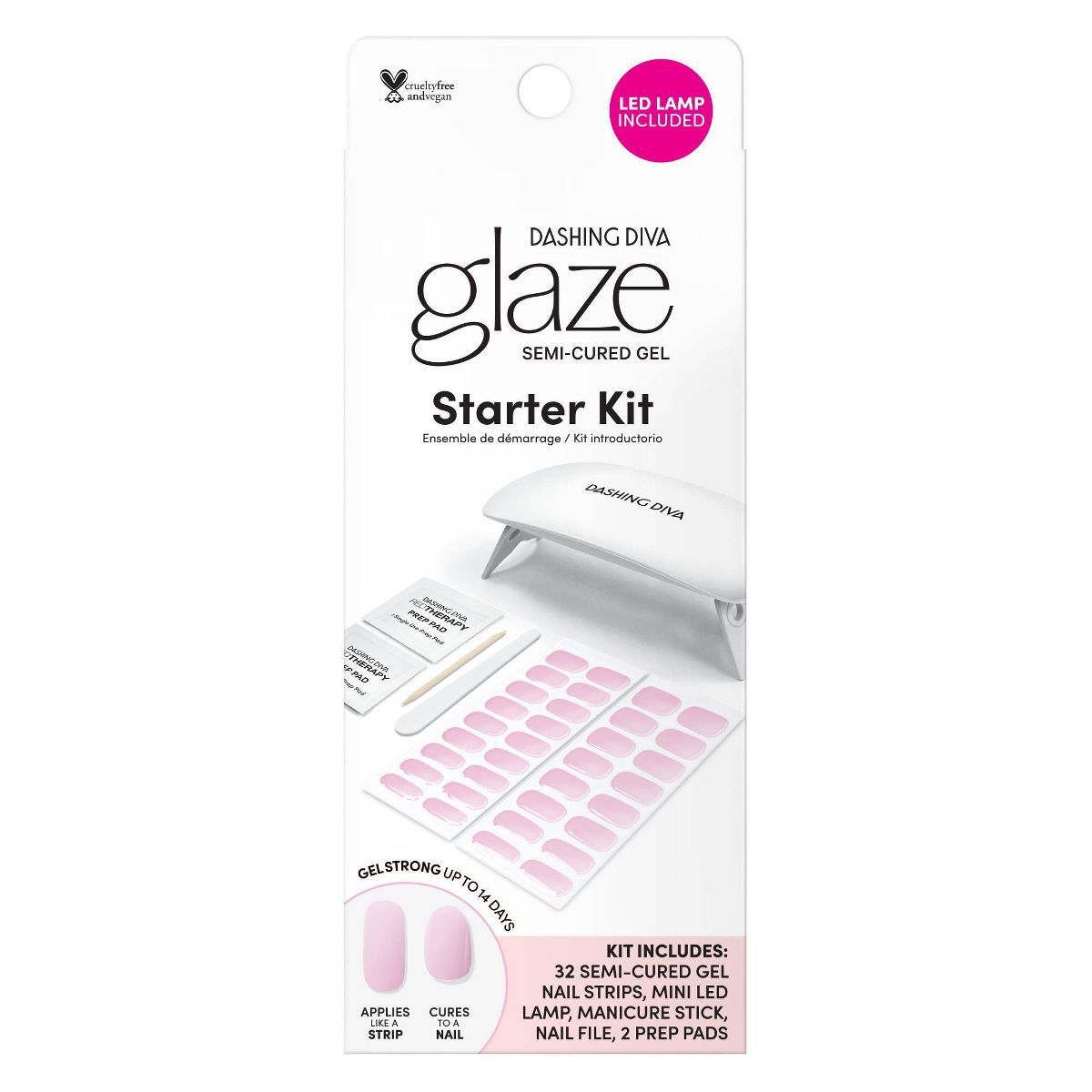 Dashing Diva Glaze Starter Nail Art Kit - Lovely Pink - 32pc | Target