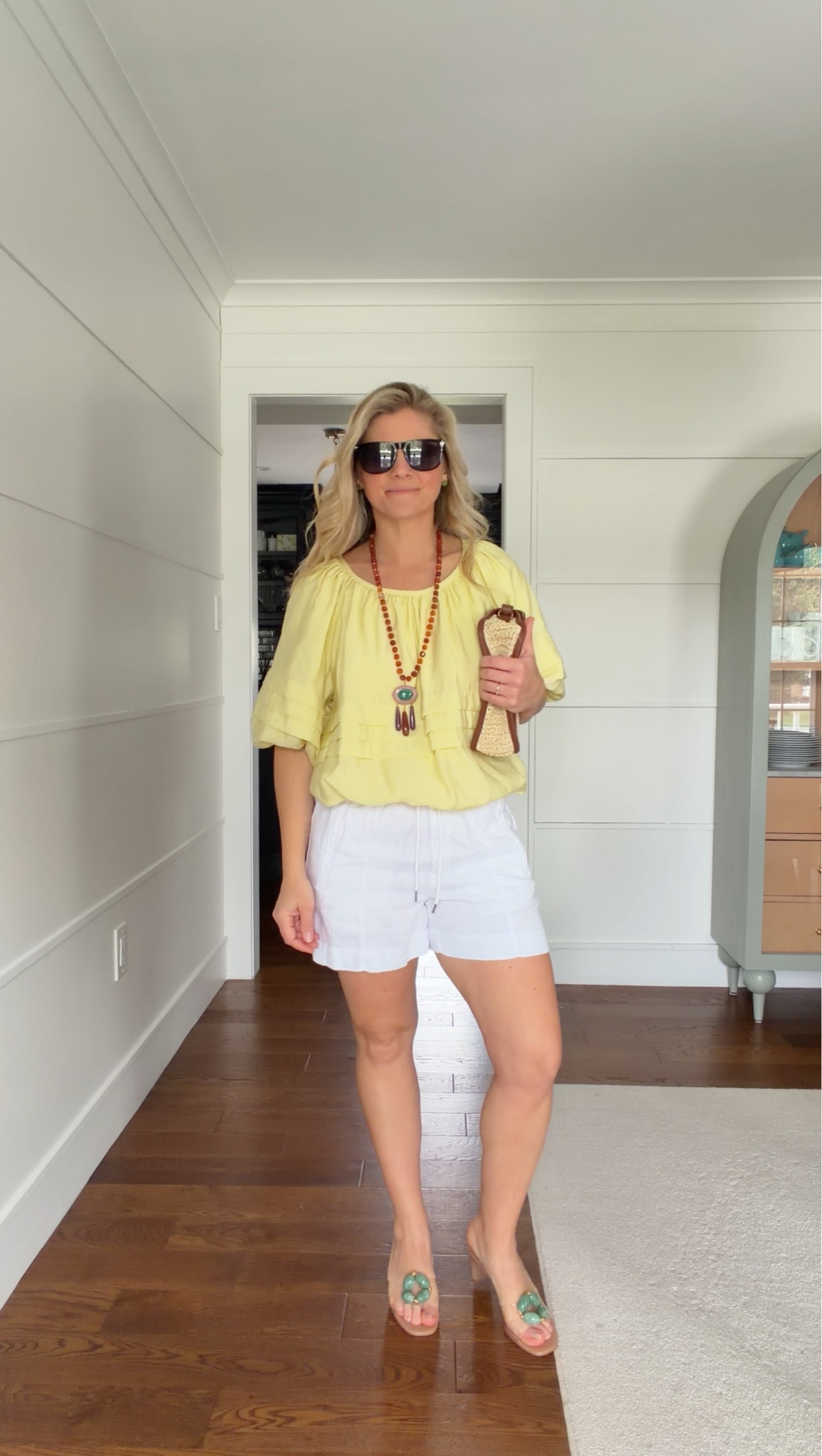 Outfit formula: statement top + linen shorts + bold accessories

An easy way to elevate a casual base. The statement top does the work, while the linen shorts keep it relaxed and breathable.

Swap your shoes for a more comfortable, casual option for sightseeing and you’re set for the day ✨

#LTKTravel #LTKSeasonal #LTKootd