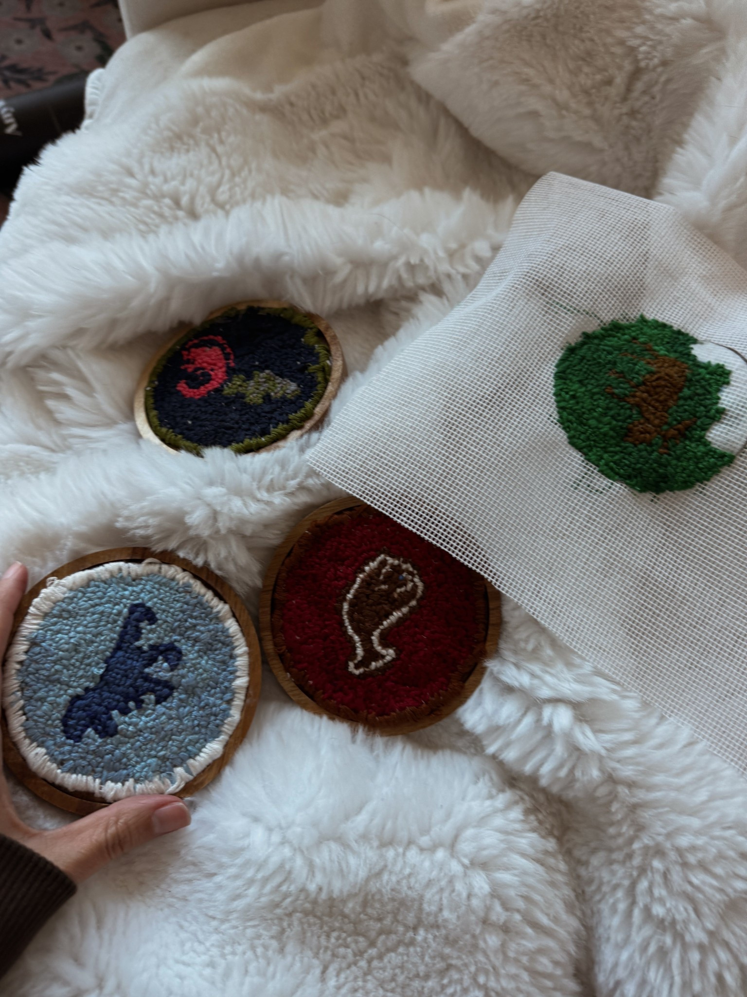 Needlepoint diy gift idea, hand made gift idea, needlepoint coasters 

#LTKGiftGuide