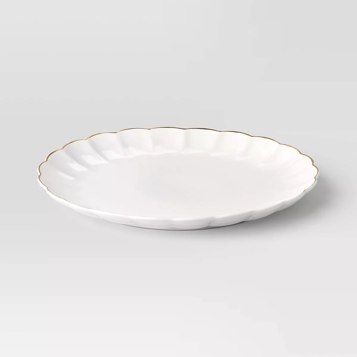 Serve Platter Scalloped Gold Rim - Threshold™ | Target