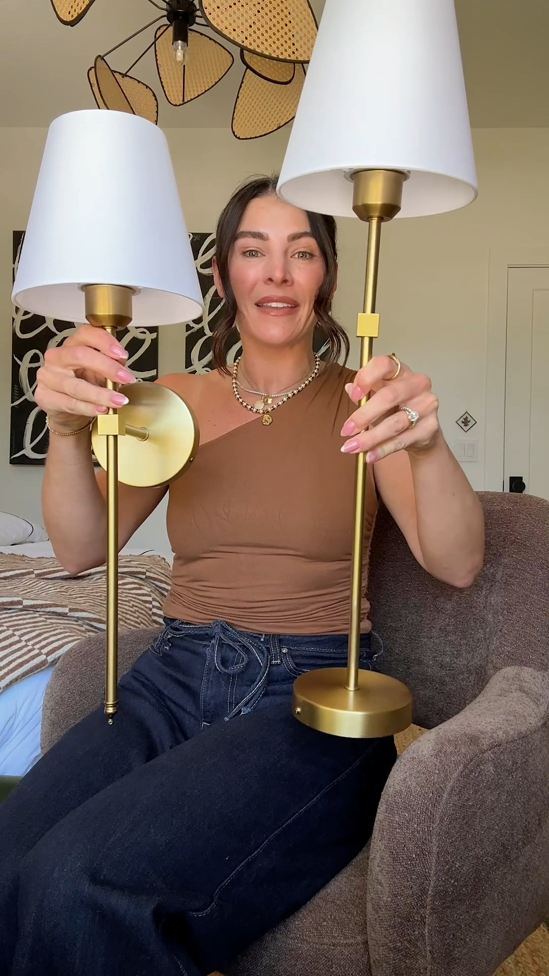 Convertible lamp and sconce combo! These are so nice!!! #meandmrjones 

#LTKootd #LTKdayinmylife #LTKHome