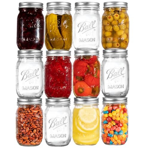 Ball Glass Mason Jar, Regular Mouth, Quart Size, 32 OZ | Amazon (US)