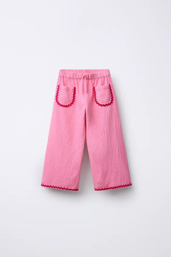 RUFFLE TEXTURE PANTS | Zara US