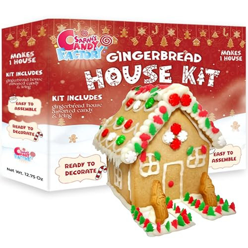 Gingerbread House Kit 12.75 Oz – Holiday Cookie Decorating Kit with Icing & Candies – Christmas DIY Activity for Kids & Adults – Pre-Baked Panels – Assembly Required (Small) | Amazon (US)