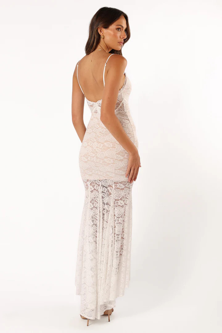 Kinny Lace Maxi Dress - White | Petal & Pup (US)
