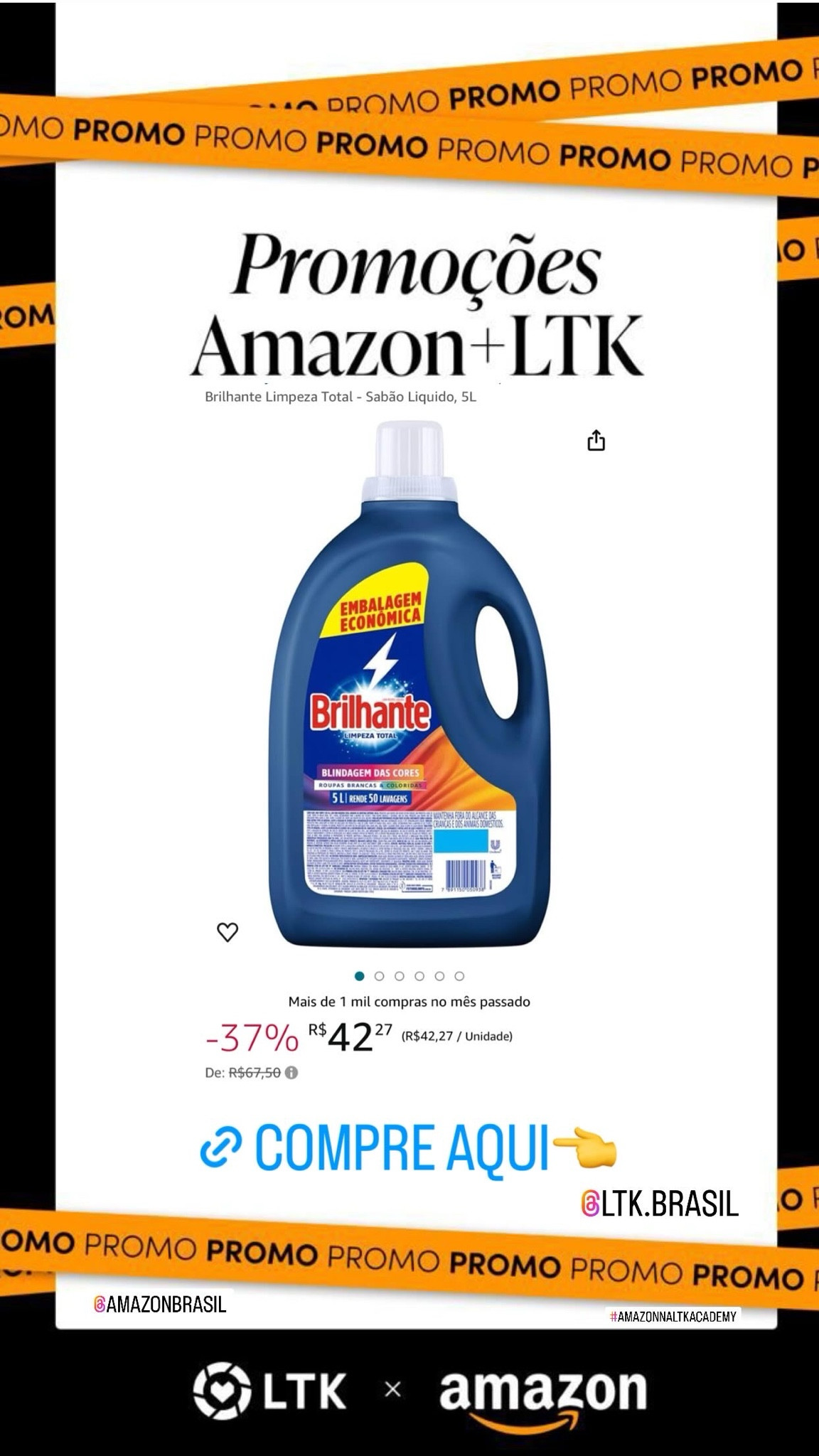 Brilhante Limpeza Total - Sabão Liquido, 5L

#LTKbrasil #LTKhome
