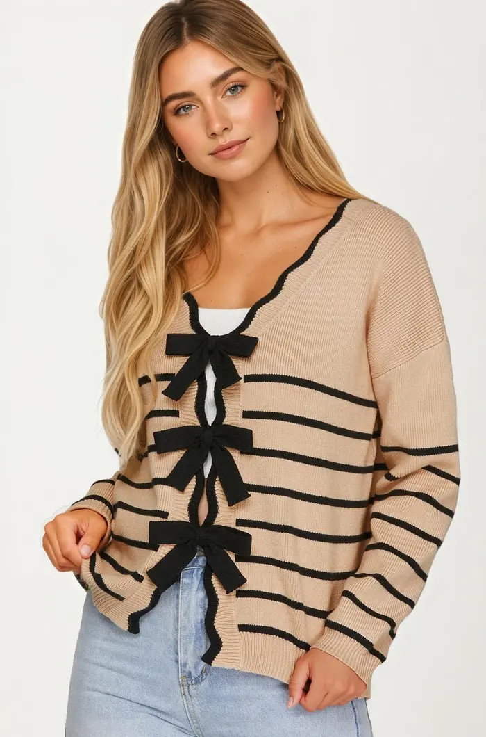 Knit and Lounge Striped Crewneck Knit Sweater with Long Sleeves | Nordstrom | Nordstrom