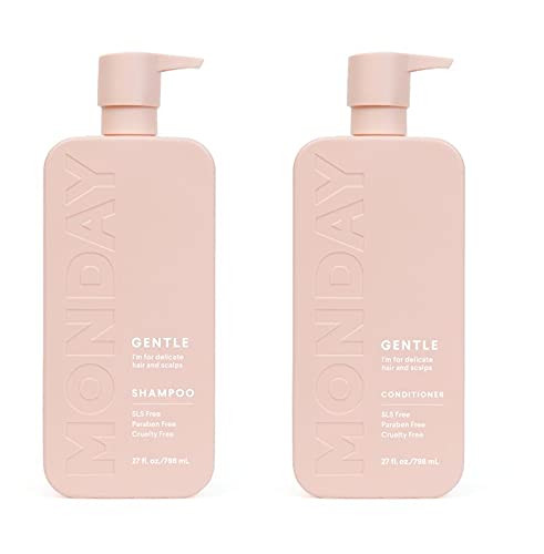 MONDAY HAIRCARE Gentle 30 Fl Oz Twin Pack Bathroom Set (1 x Shampoo + 1 x Conditioner) Amazon Exc... | Amazon (US)