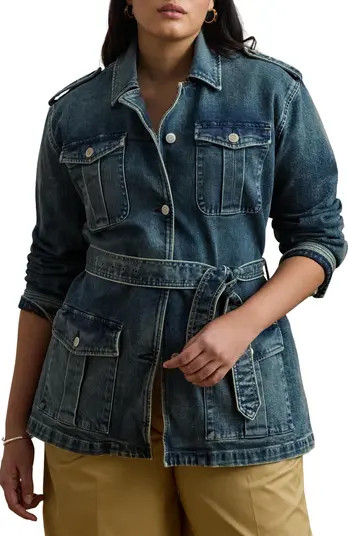 Belted Denim Field Jacket | Nordstrom