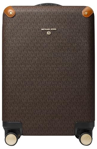 Michael Kors Women's Travel Small Hardcase Trolley, Gold-Tone Hardware/Brown/Acorn, One Size | Amazon (US)