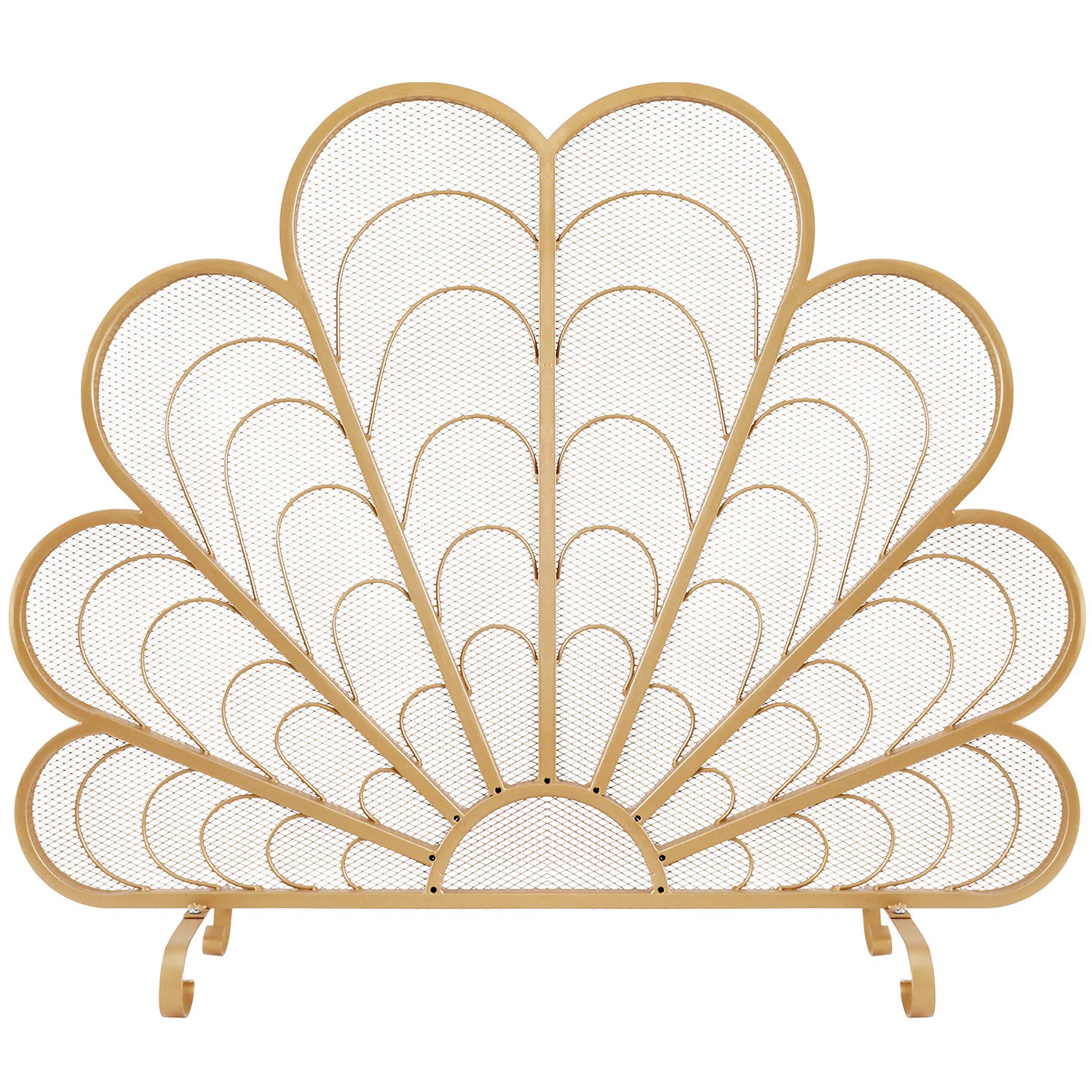 Mercer41 Peacock Feather Shaped Fireplace Screen & Reviews | Wayfair | Wayfair North America
