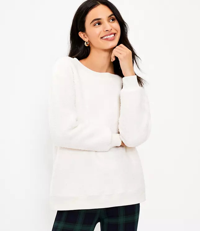Sherpa Sweatshirt | LOFT