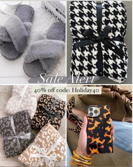 SALE ALERT
get an extra 40% off with code “Holiday40” 

barefoot dreams dupe
house shoes 
phone case 
gift guide under $50
gift ideas 
houndstooth blanket 
gifts for her 
home gifts 

#LTKsalealert #LTKCyberweek #LTKHoliday