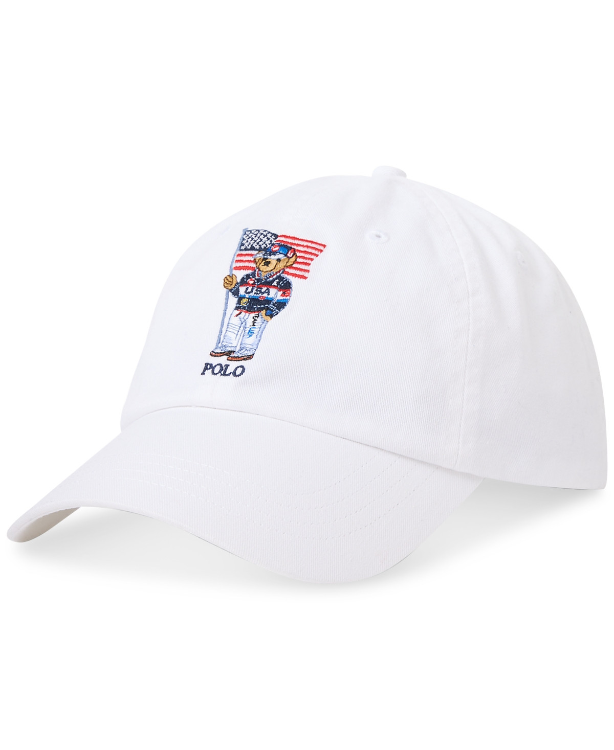 Polo Ralph Lauren Men's Team Usa Polo Bear Twill Ball Cap - White | Macy's