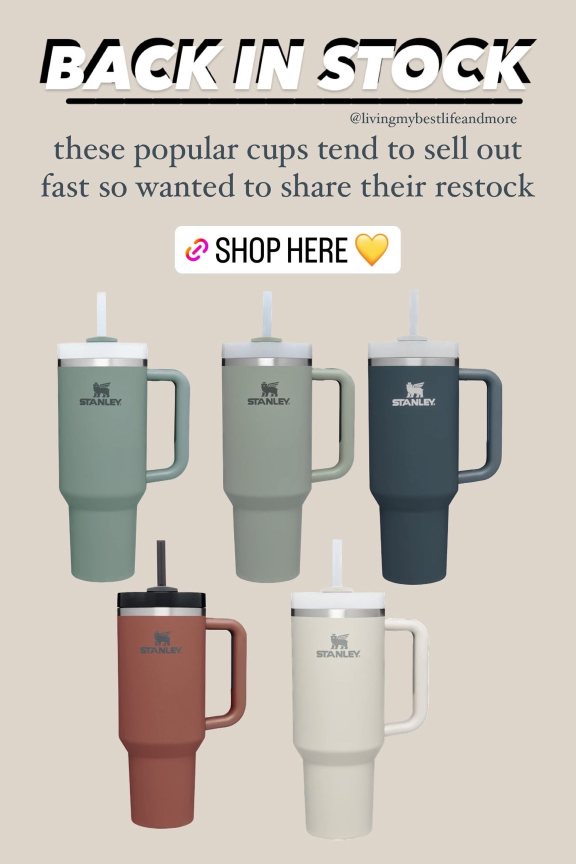 These colors are so cute and in stock! #stanley #trending #ltktrend

#LTKFind #LTKtravel #LTKstyletip