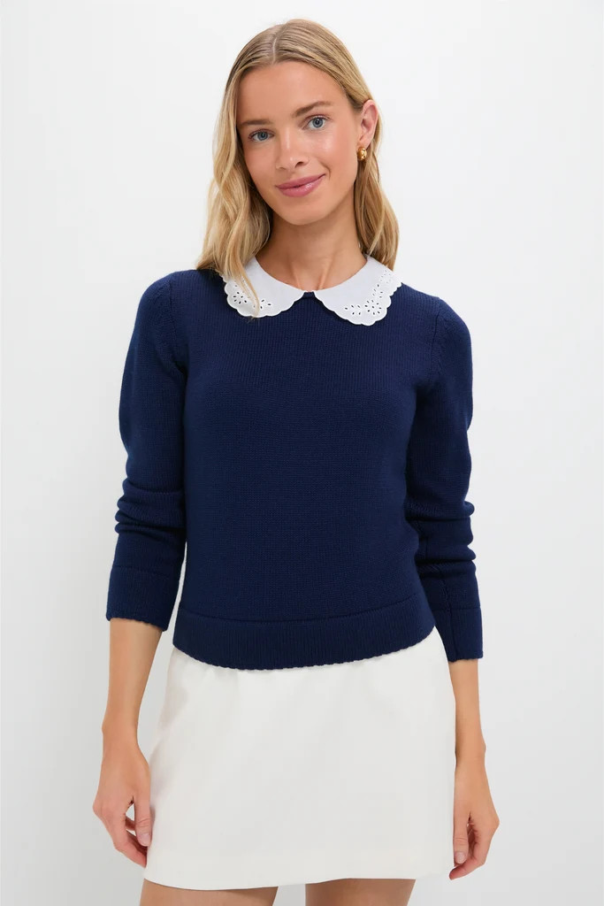 Navy Violette Sweater | Tuckernuck (US)