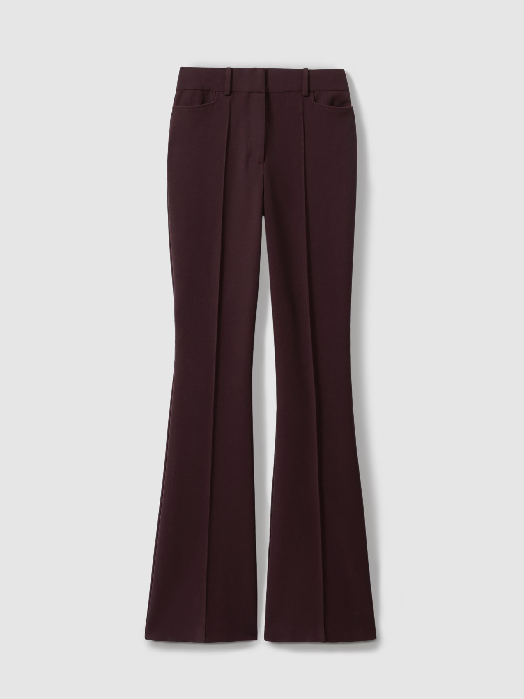Reiss Flared Suit Trousers in Berry - REISS | Reiss UK