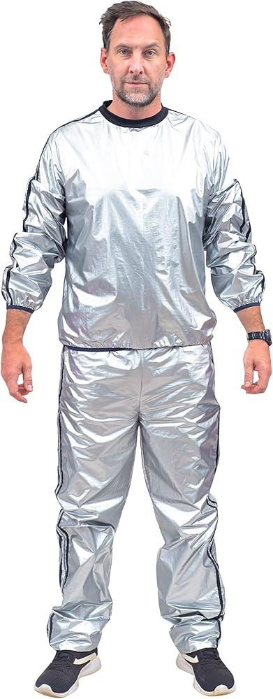 Todd & Margo Shiny Silver Workout Top and Pants Deluxe Sweatsuit Costume Set for Halloween & Cosp... | Amazon (US)