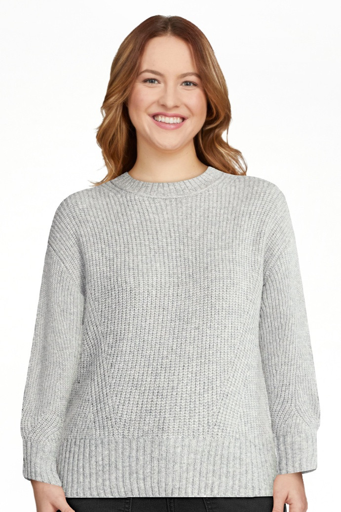Time and Tru Women's Shaker Stitch Mock Neck Sweater, Midweight, Sizes XS-XXXL | Walmart (US)