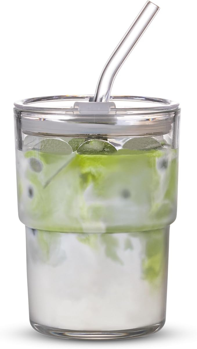 13oz/400ml Tumbler Water Glass, Cups with Straw and Lid Sealed Carry on for Coffee, Iced Tea, Thi... | Amazon (US)