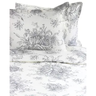 Printed Design Cotton Collection 400 Thread Count Grey Toile Duvet Set - Bed Bath & Beyond - 2406... | Bed Bath & Beyond