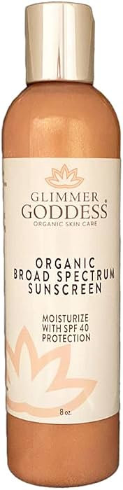 Glimmer Goddess Glow Organic Shimmer Sunscreen - Reef-Safe SPF 40+ Broad Spectrum Protection, 8 o... | Amazon (US)