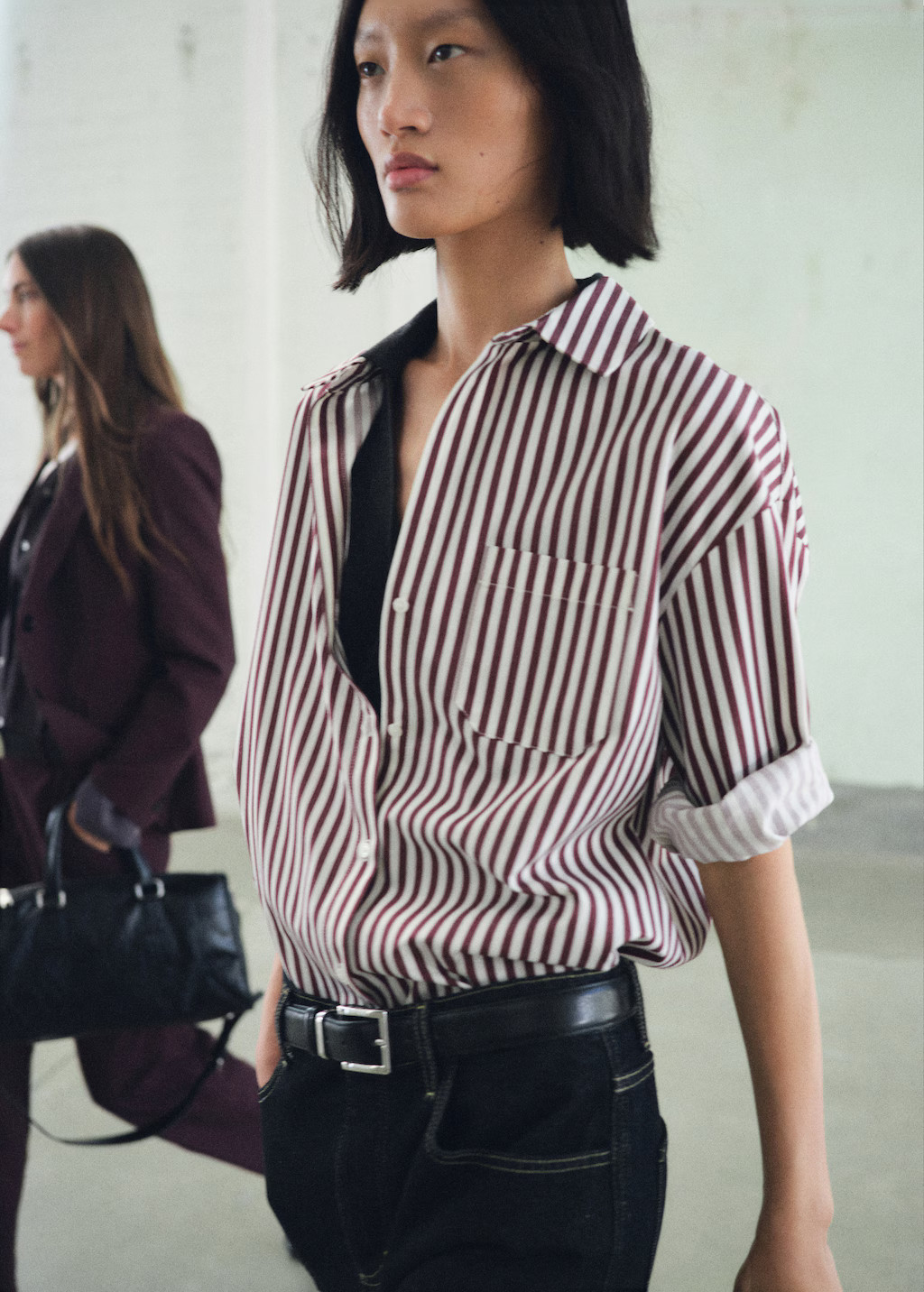 Pocket striped shirt | Mango (US/MX/AU)