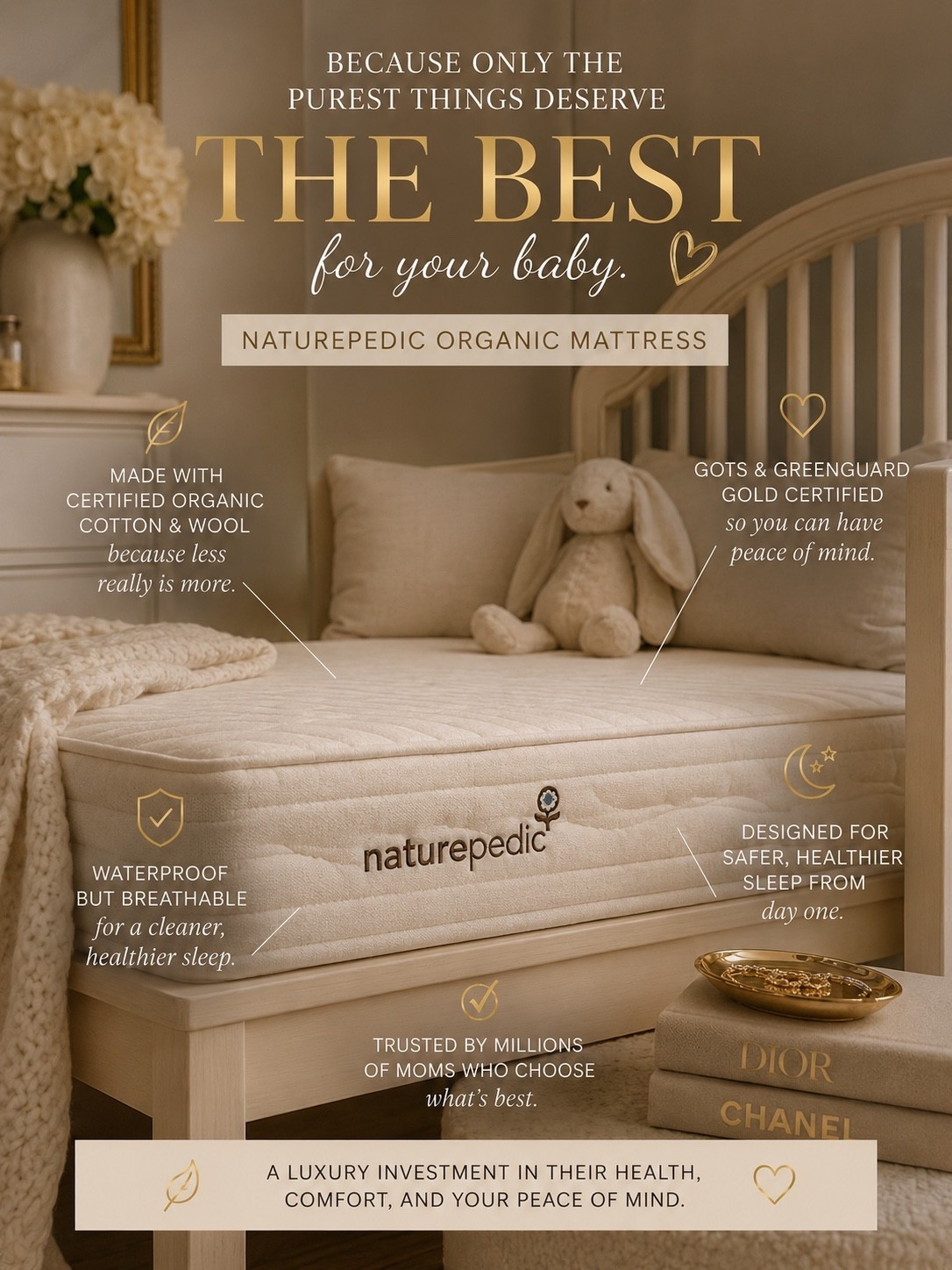 Nothing says "my baby sleeps on better materials than I do" quite like a Naturepedic. 🤍✨ #RichMomVibes #CrunchyMomMustHave #naturepedic #toddlerbed #toddlermattress

#LTKBaby #LTKKids #LTKdayinmylife #LTKmomlife