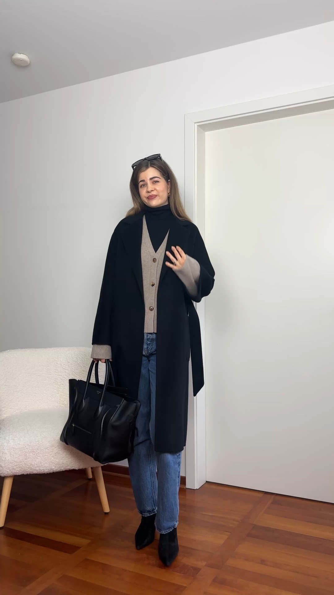 My go-to winter outfit formula, turtleneck knit, cardigan, denim, wool coat, boots 

#LTKwinter #LTKstyletip #LTKeurope