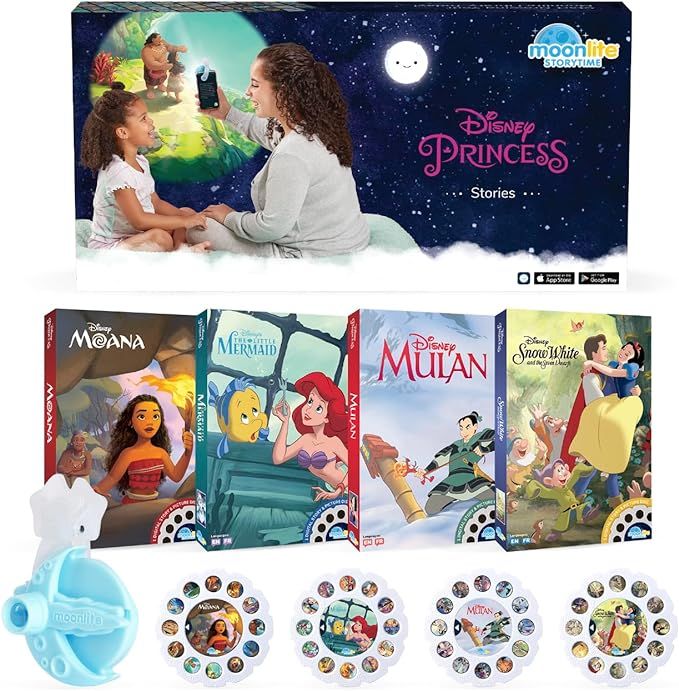 Moonlite Storytime Mini Projector with 4 Disney Princess Stories, A Magical Way to Read Together,... | Amazon (US)