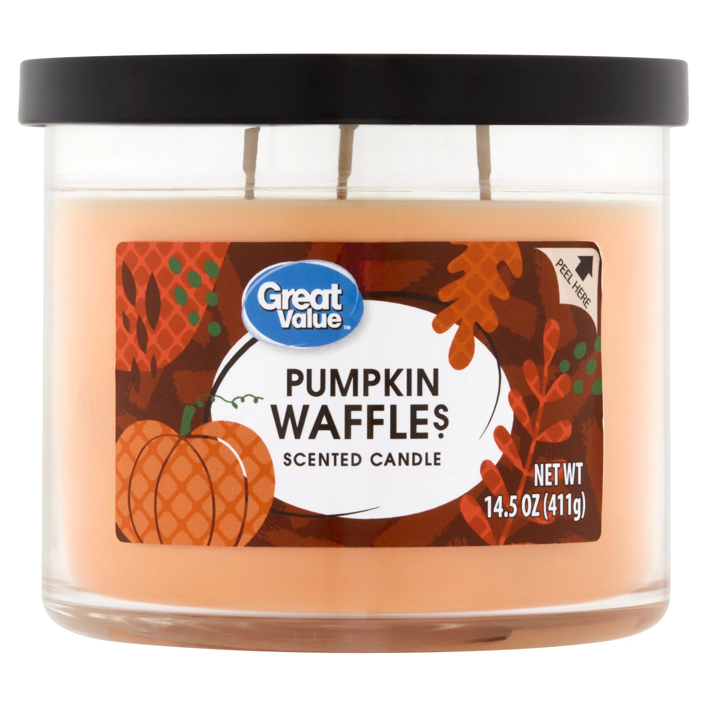 Great Value Limited Edition Pumpkin Waffles Scented Candle, 14 oz | Walmart (US)