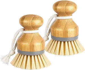 Dish Scrub Brush, Natural Bamboo Dish Brush, Kitchen Brushes for Dishes, Pots, Pans and Kitchen S... | Amazon (US)