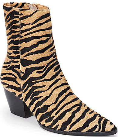 Matisse Caty Tiger Print Haircalf Western Inspired Booties - 7.5 | Dillard's